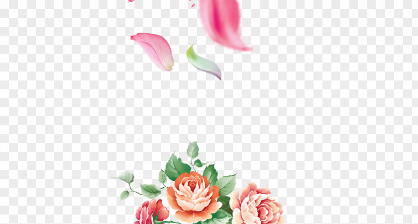 Women Hand-painted Flowers Rose Floral Design Petal Pattern PNG