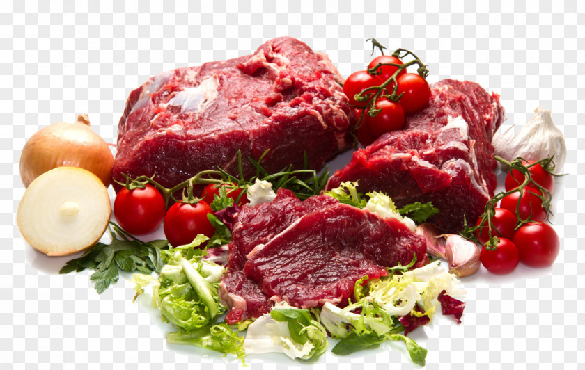 Beef Salad Red Meat Vegetable Raw PNG
