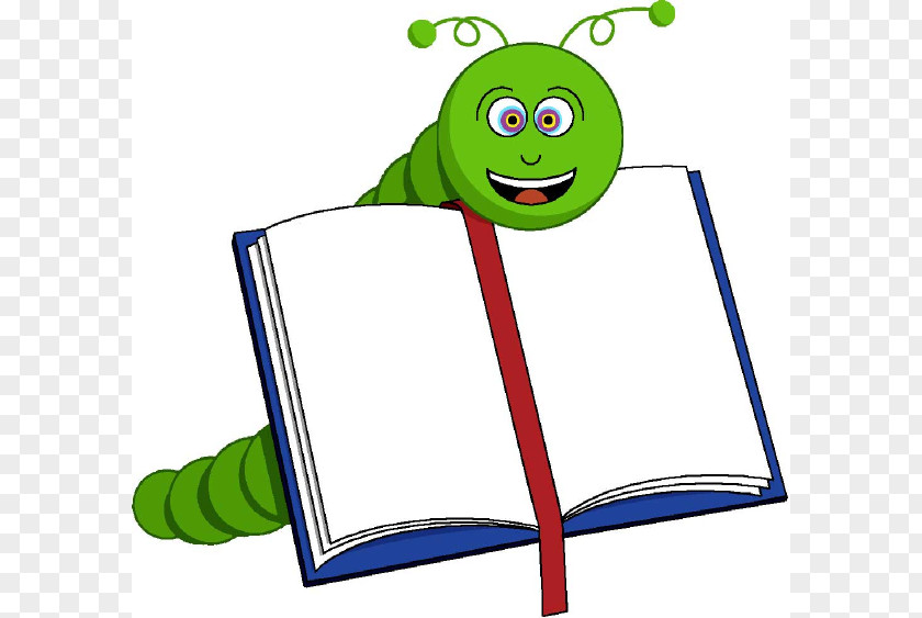 Cute Bookworm Cliparts Reading Free Content Book Clip Art PNG