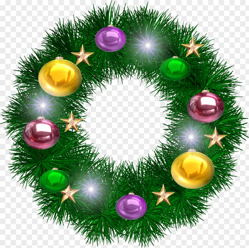 Garland Christmas Ornament Clip Art Wreath Day PNG