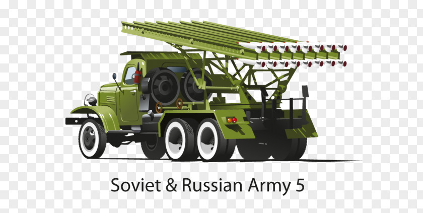 Soviet Army Military Vehicle Katyusha Rocket Launcher PNG