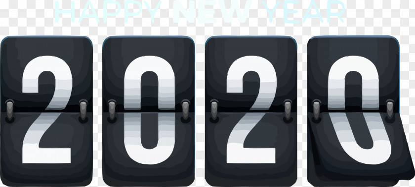 Clock Numbers 2020, Happy New Year PNG