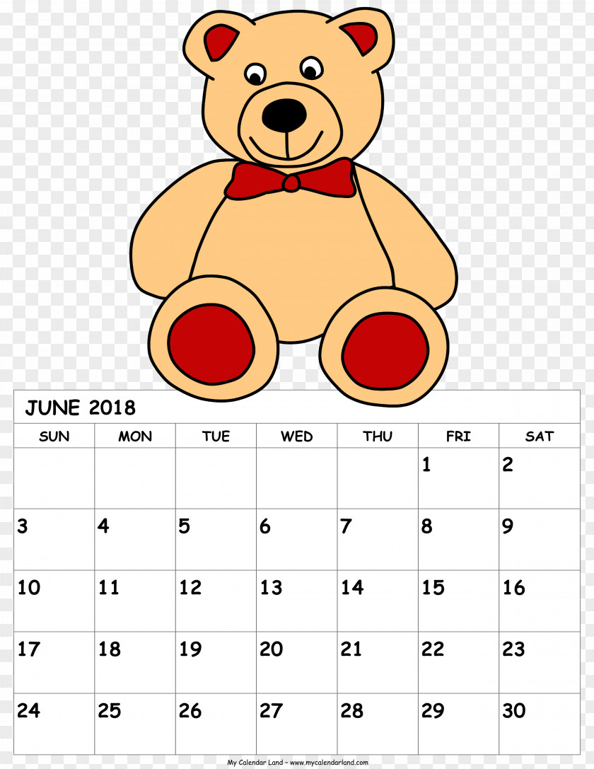 June 2018 Calendar 0 Puppy September Child PNG
