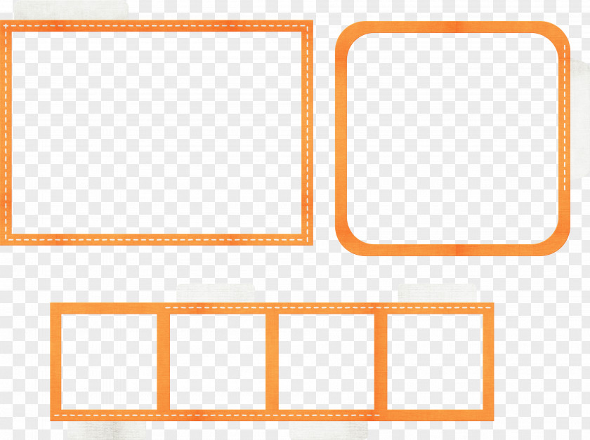 Orange Picture Frames Photography PNG