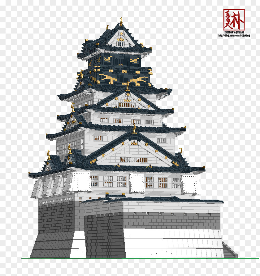 Castle Osaka Japanese Landmark Tenshu PNG