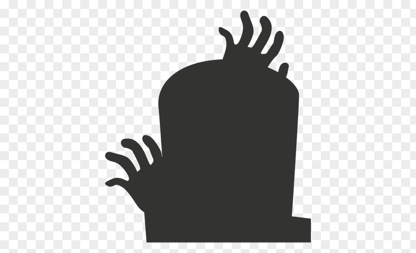 Cemetery Headstone Silhouette Logo PNG