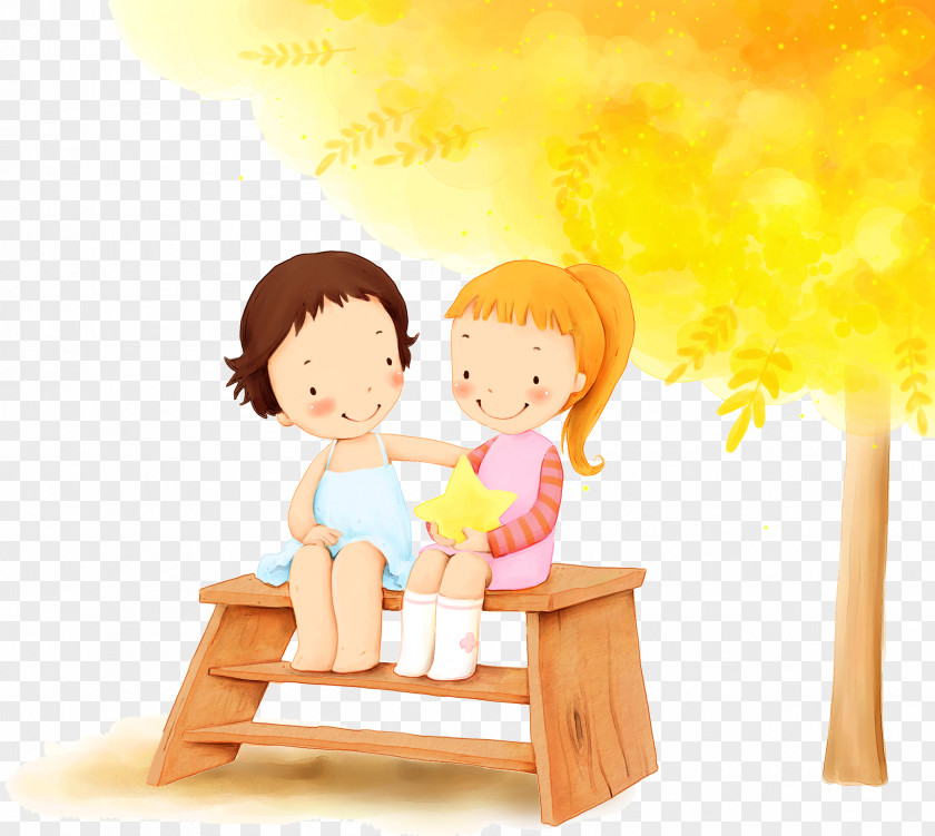Children's Cartoon Wooden Stool Happiness Akhir Pekan Blessing Wish Week PNG