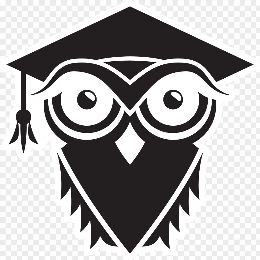 Owl Square Academic Cap Image Clip Art Illustration PNG
