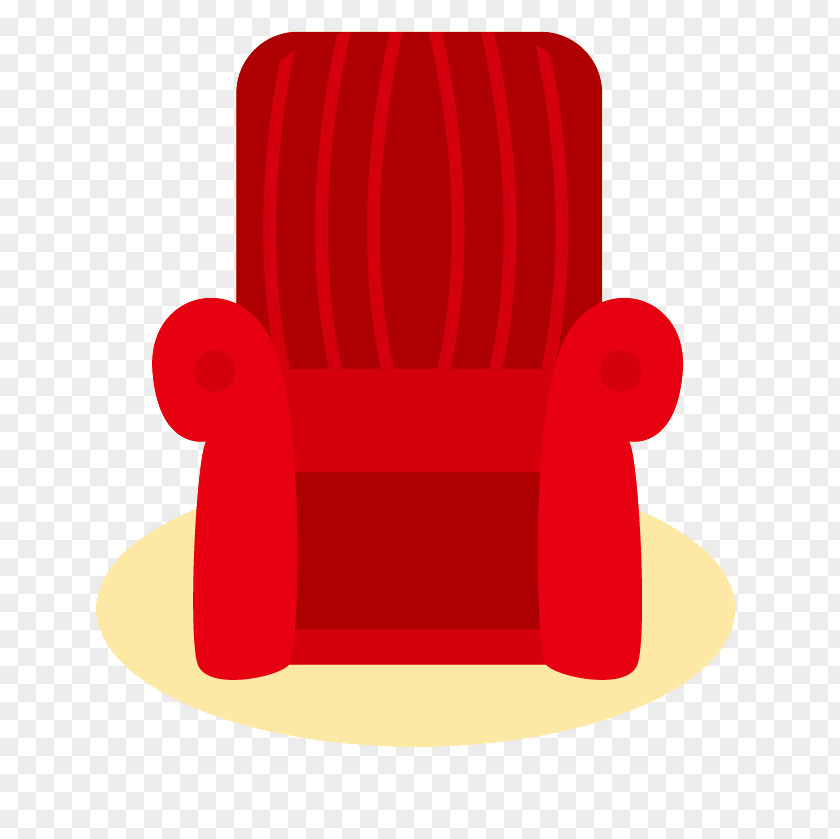 Red Armchair Text Chair Illustration PNG