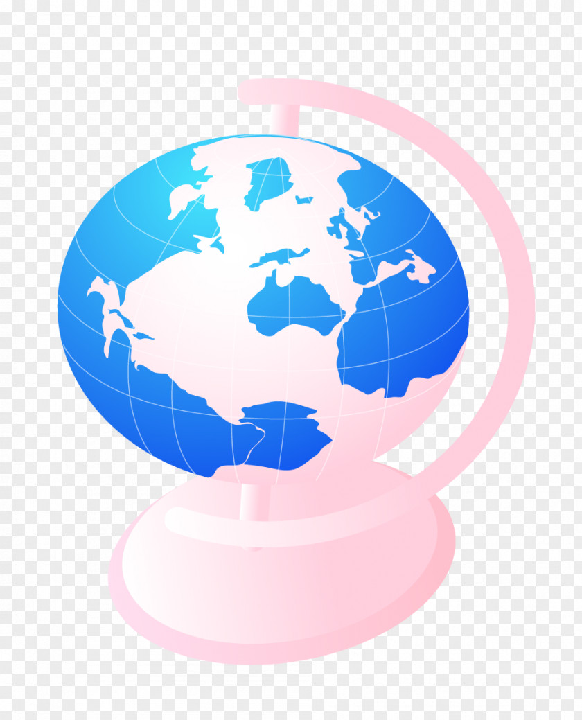 Vector Globe Cartoon Illustration PNG