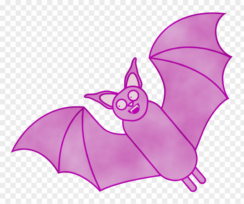 Cartoon Pollinator Pink M Bat-m PNG