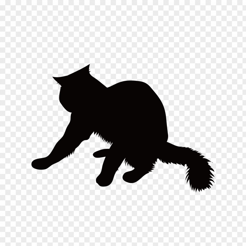 Cat Silhouette Black Whiskers Hello Kitty PNG