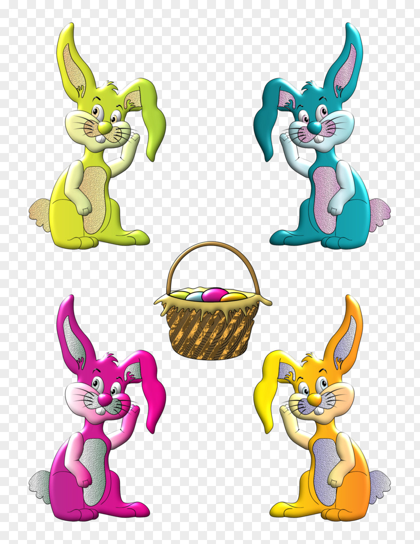 Easter Bunny European Rabbit Basket PNG