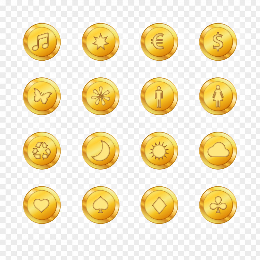 Gold Icon Vector Material Photos Download PNG