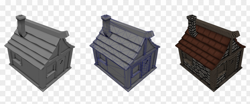 House Low Poly 3D Computer Graphics Polygon Rendering PNG