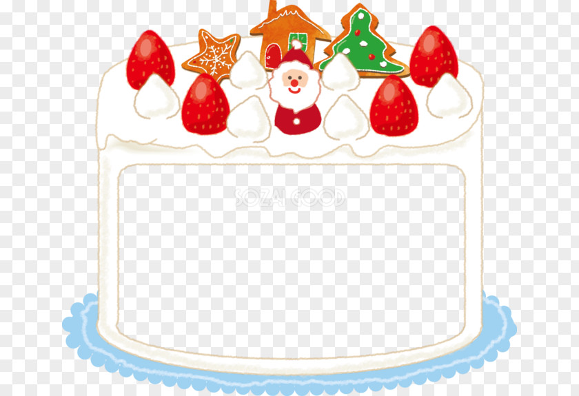Santa Claus Christmas Cake Cream Marzipan Torte PNG