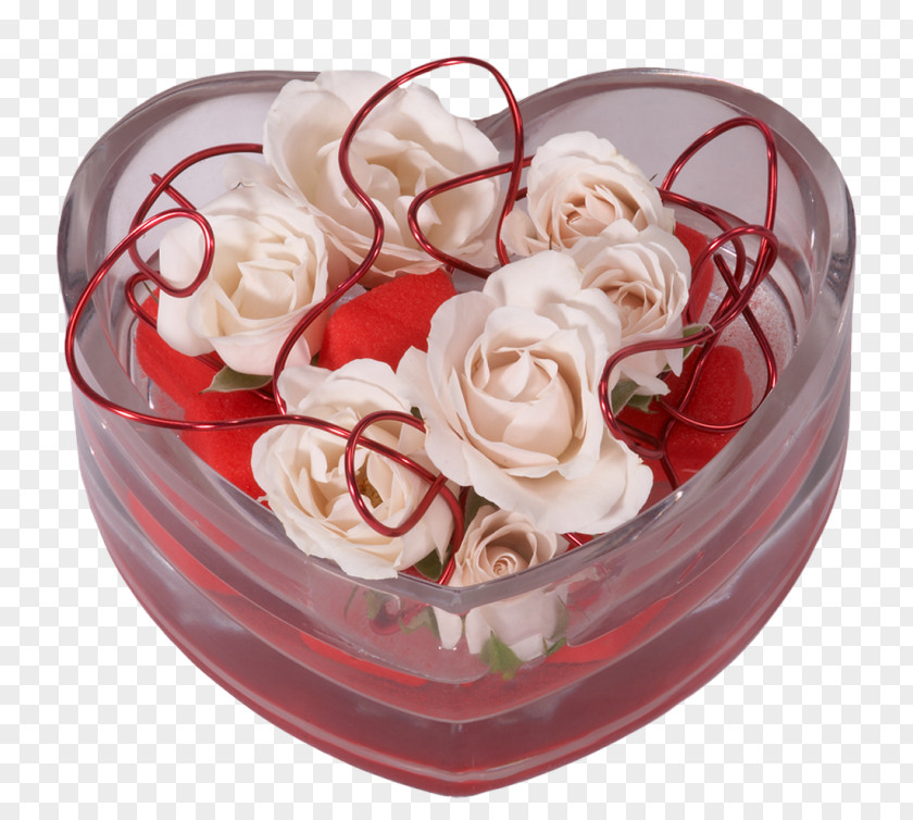 White Roses Heart Vinegar Valentines Clip Art PNG