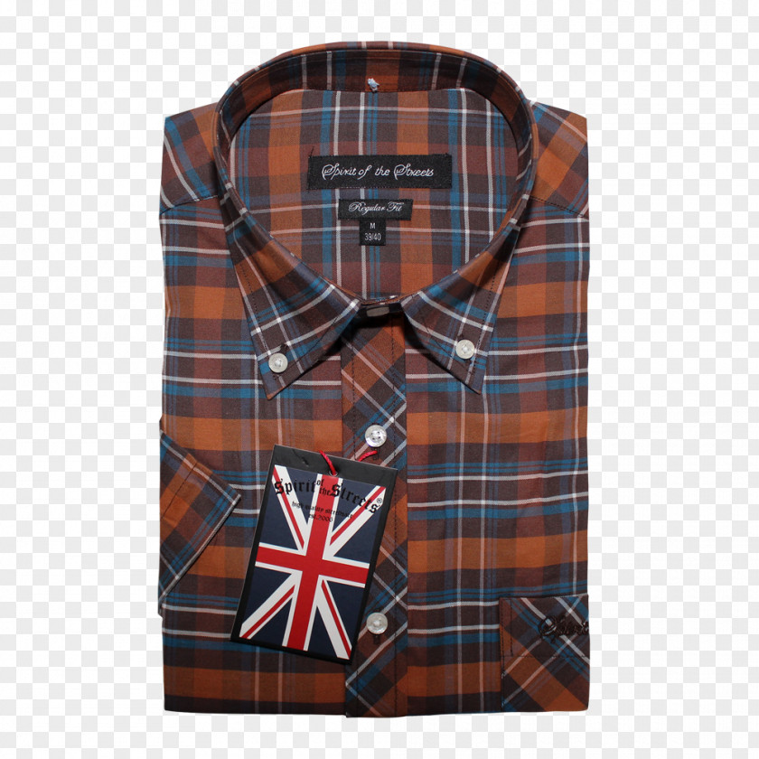 Dress Shirt Tartan Collar Sleeve Button PNG