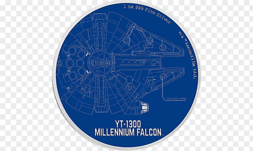 Faucon Millenium Millennium Falcon Silver Coin Star Wars PNG