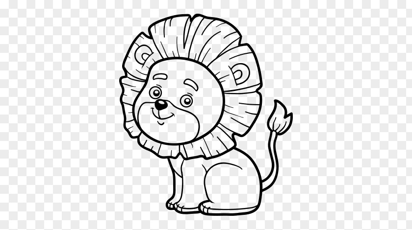 French Horn Coloring Page Lion Book Child PNG