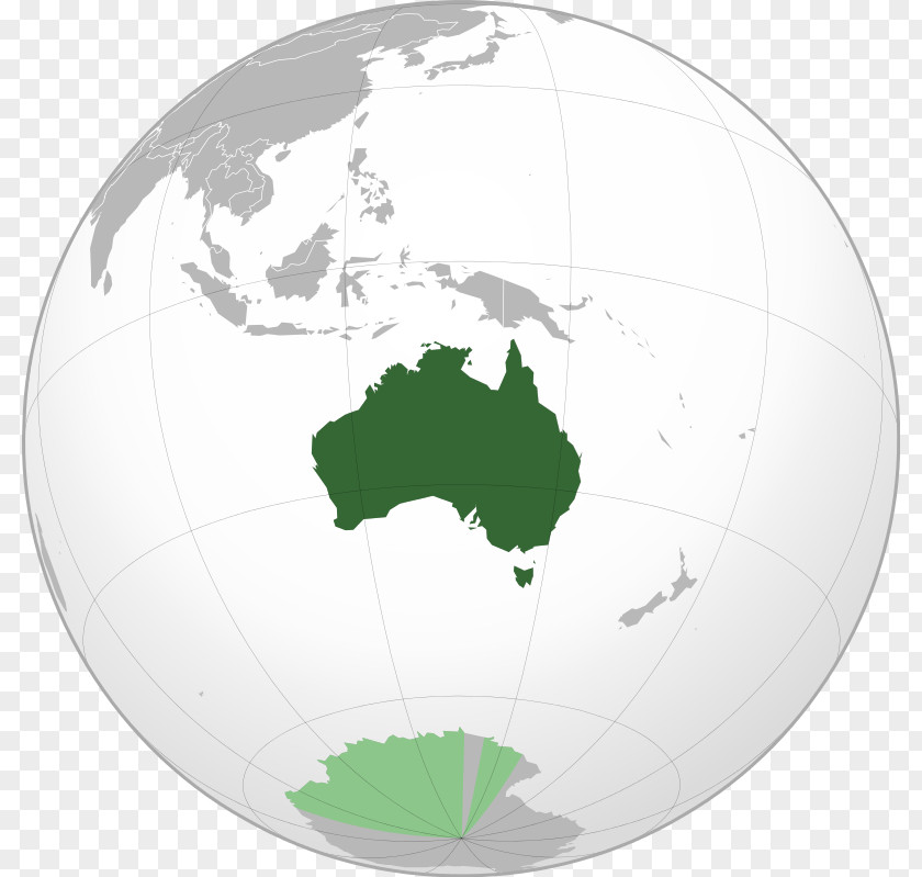Mainland Australia Australian Antarctic Territory Globe Map Projection PNG