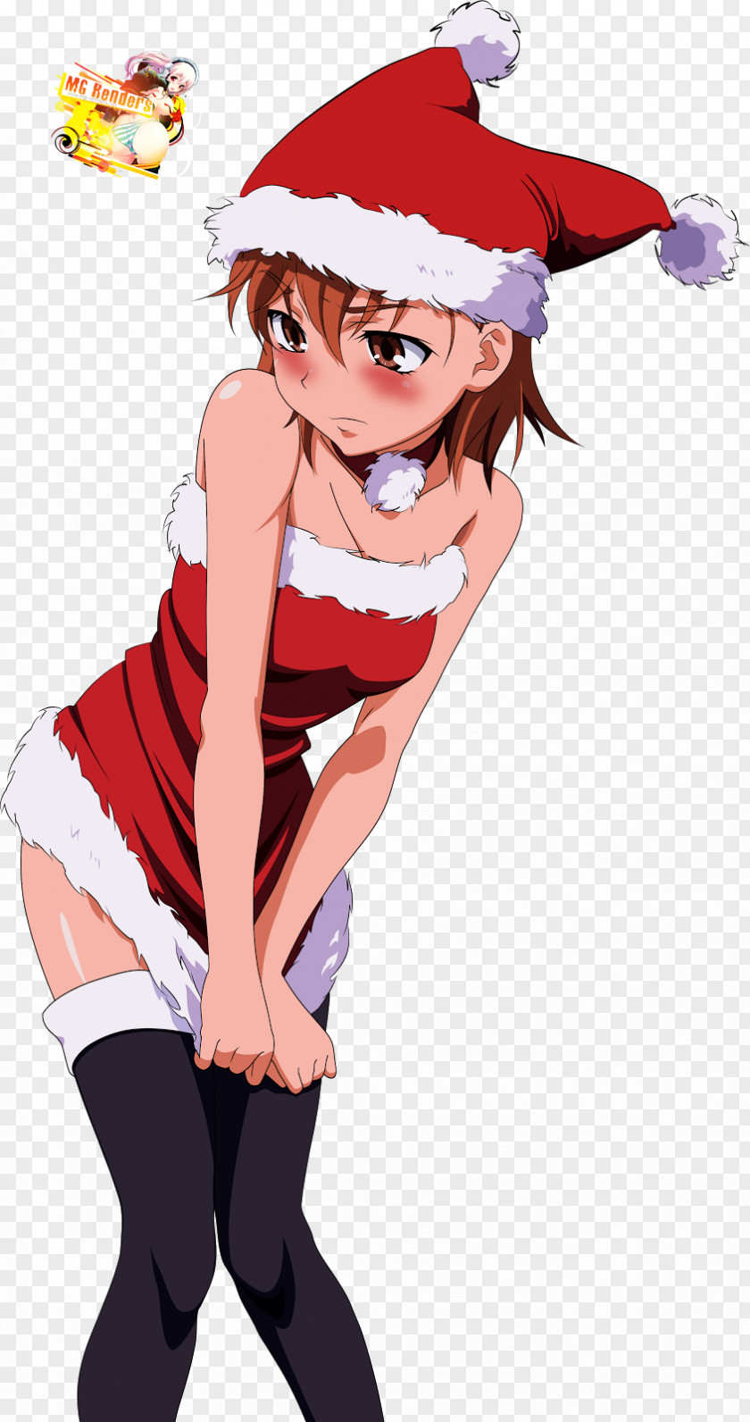 Mikoto Misaka Christmas A Certain Magical Index Anime PNG Anime, christmas clipart PNG