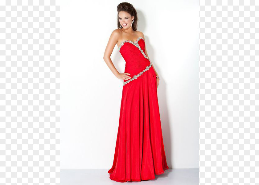 Dress Party Evening Gown Red PNG