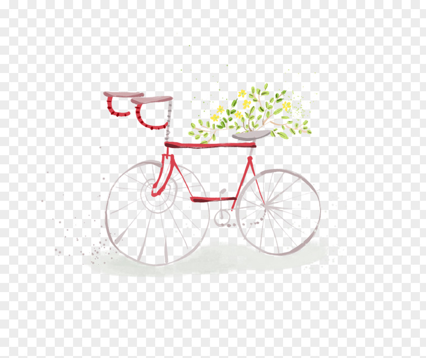 Red Bike Bicycle Frame Illustration PNG