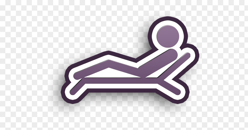 Spa And Relax Icon Man Lying On A Deck Chair Of People PNG