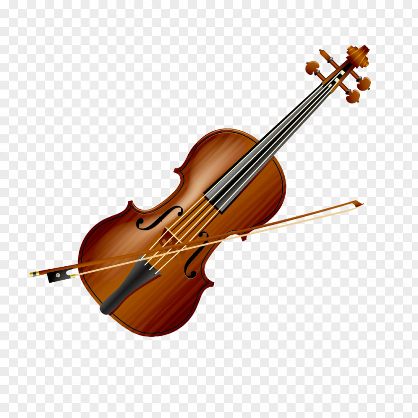 Vector Painted Violin Musical Instrument Ensemble Cello PNG