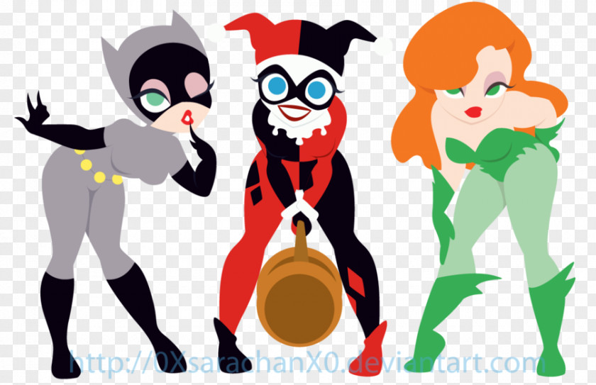 Harley Quinn Poison Ivy Catwoman Batman Gotham City Sirens PNG