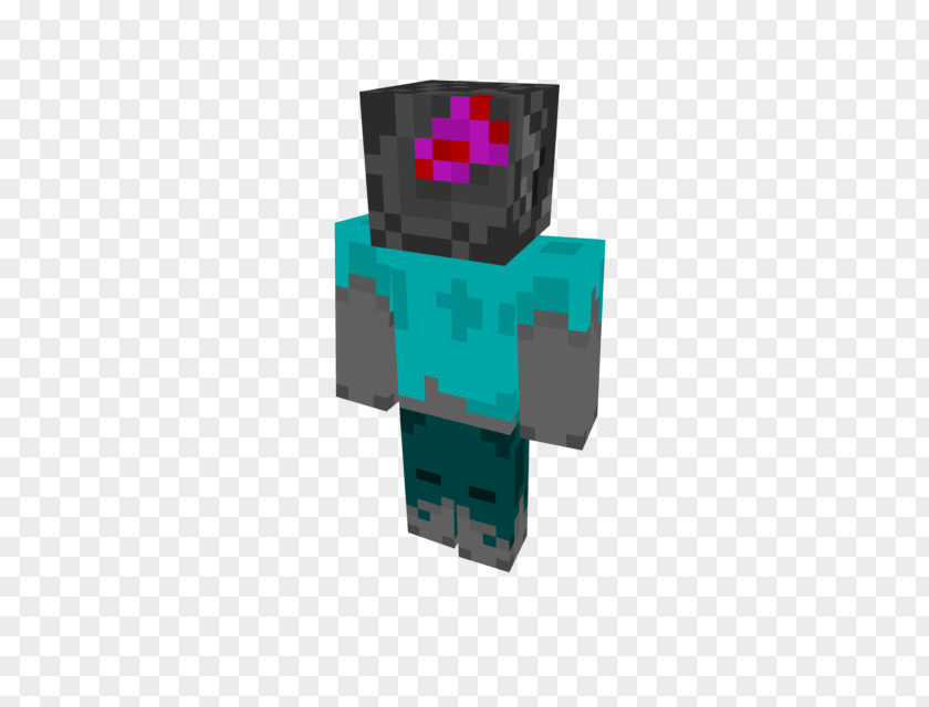 Minecraft Character Plastic Turquoise PNG