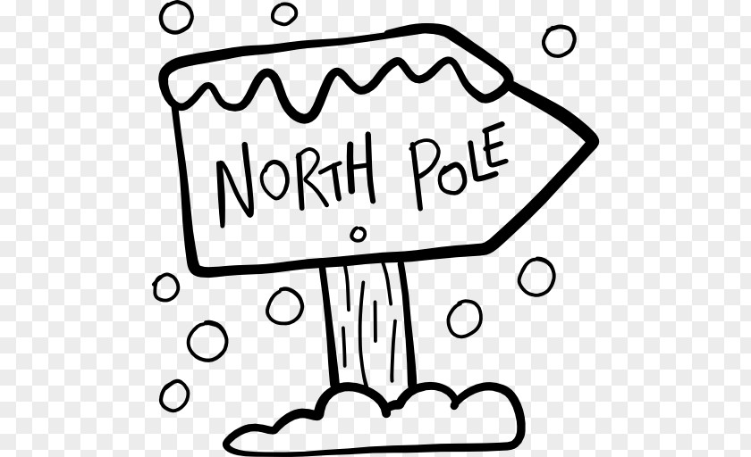 North Pole White Handwriting Clip Art PNG