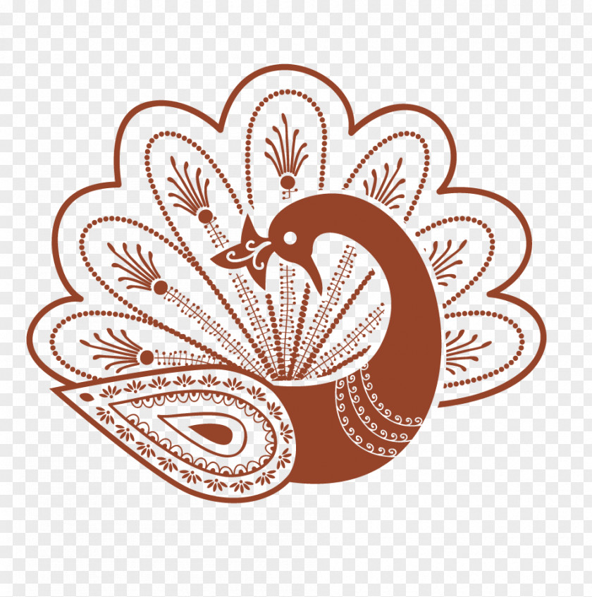 Peacock Peafowl Mehndi Henna Tattoo PNG