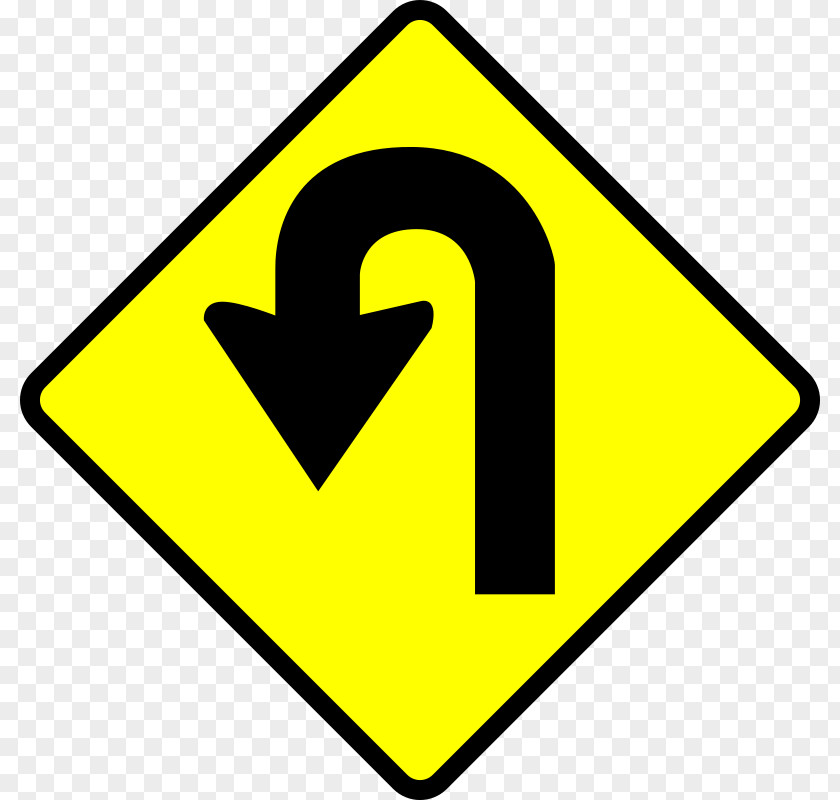 Turned Vector U-turn Warning Sign Clip Art PNG