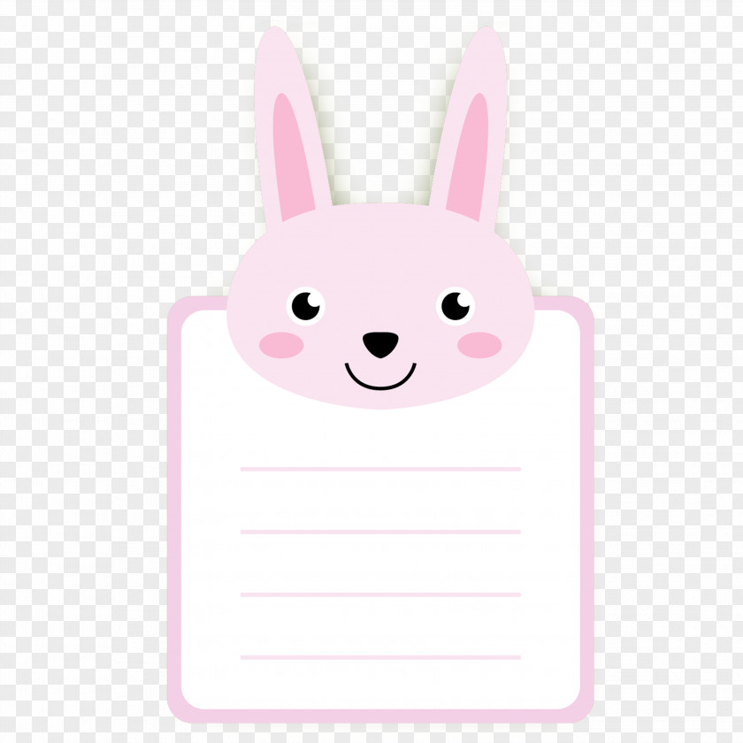 Pink Bunny Picture Message Card Rabbit Easter U30abu30fcu30c9 PNG