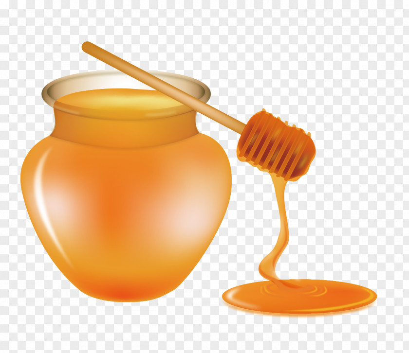 Vector Honey Ice Cream Pancake Bee Syrup PNG