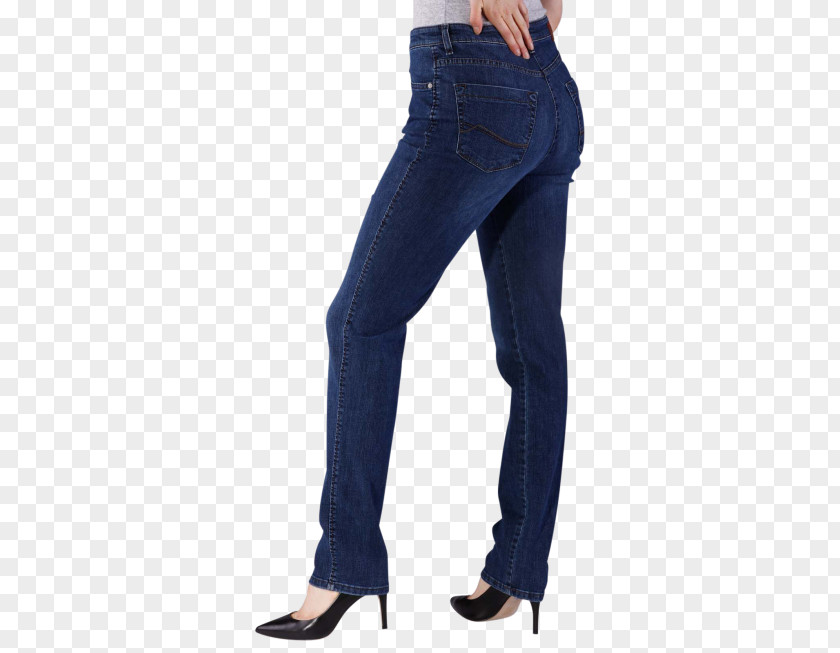 Blue Woman Jeans Denim Cobalt Option Waist PNG