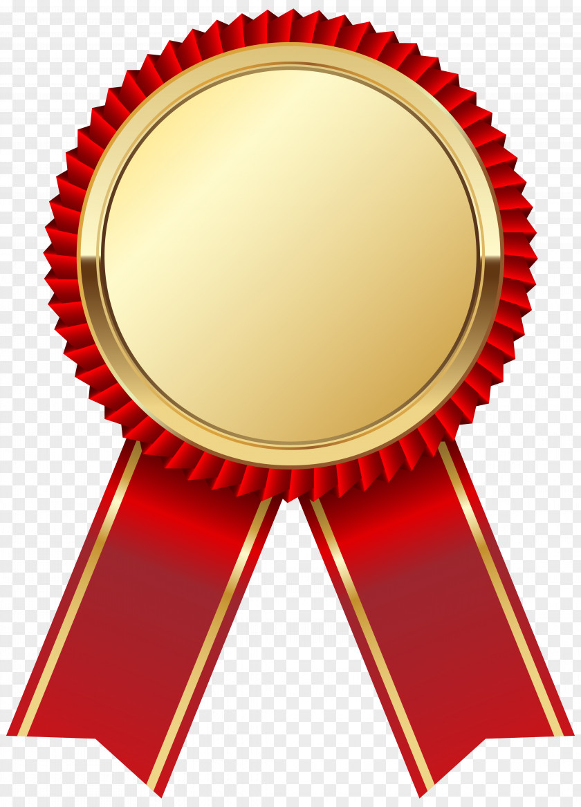 Gold Medal With Red Ribbon Clipart Picture PNG