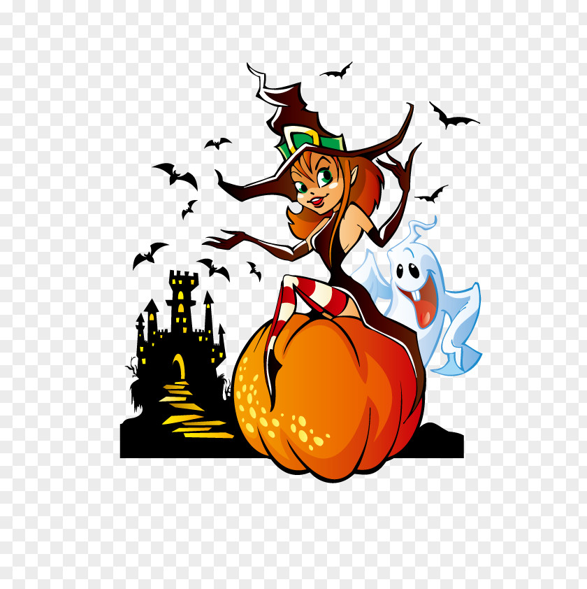 Halloween Element Vector Illustration Material Witchcraft Ghost Clip Art PNG