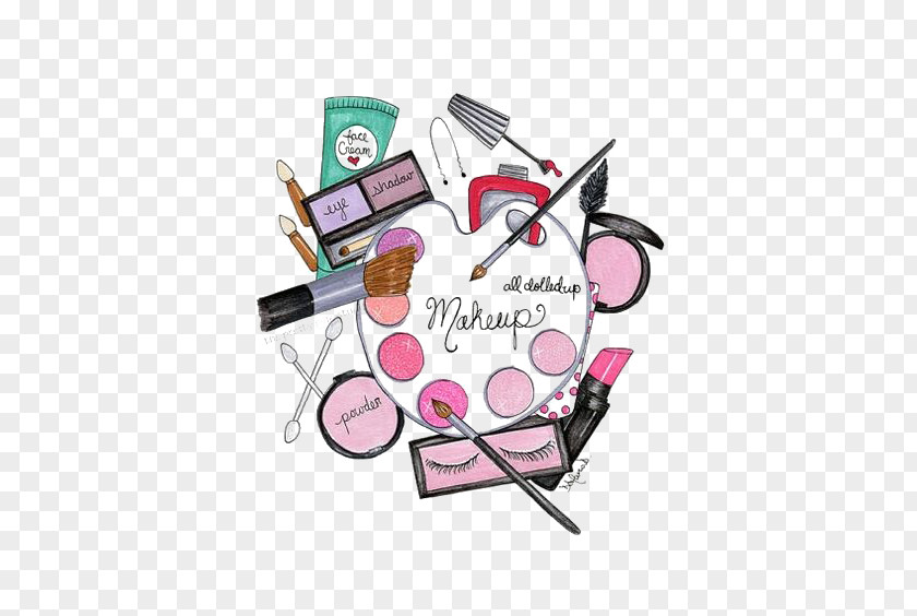 Hand-painted Makeup Cosmetics Make-up Artist Fashion Illustration Lipstick PNG