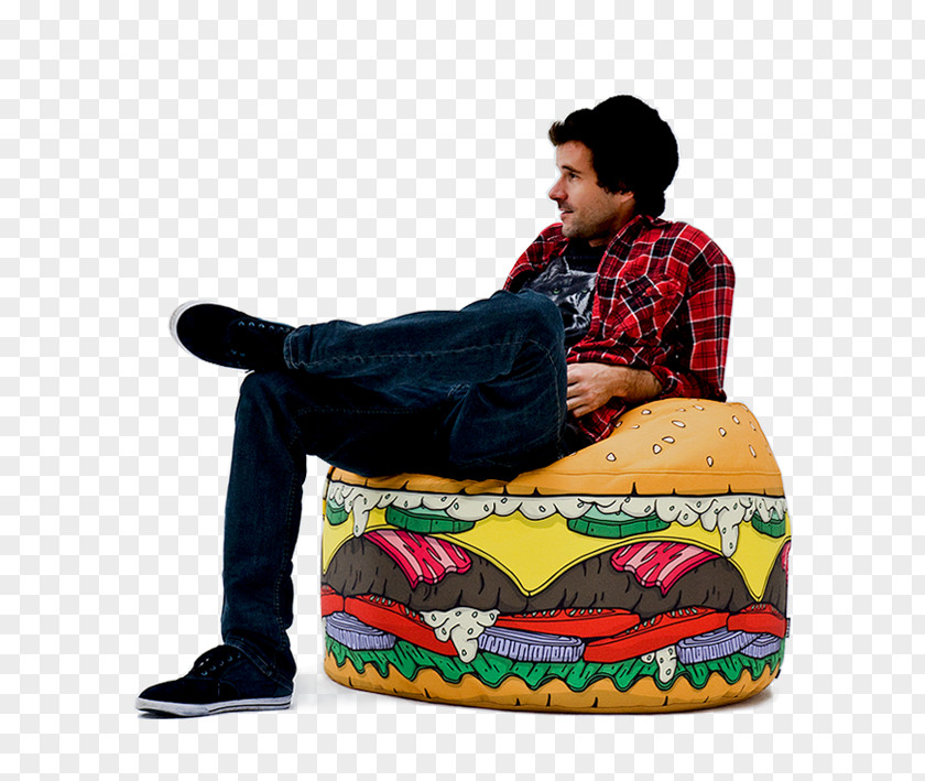 Chair Hamburger Bean Bag Chairs Cheeseburger PNG