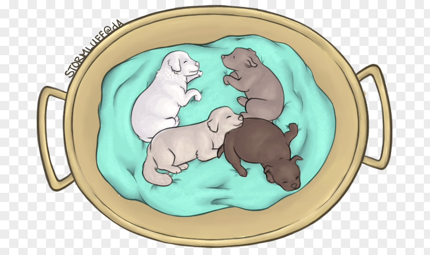Puppy Dog Turquoise Nose Oval PNG