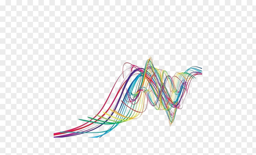 Colored Lines Electrical Cable Clip Art PNG