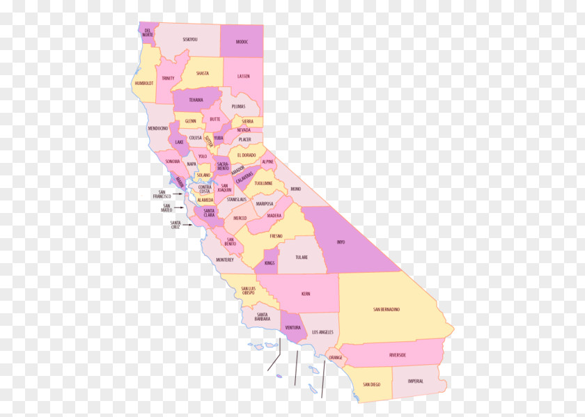 Map California Juvenile Delinquency Bushwick County PNG