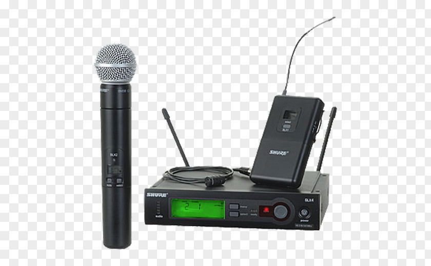 Microphone Shure SM58 Wireless Lavalier PNG
