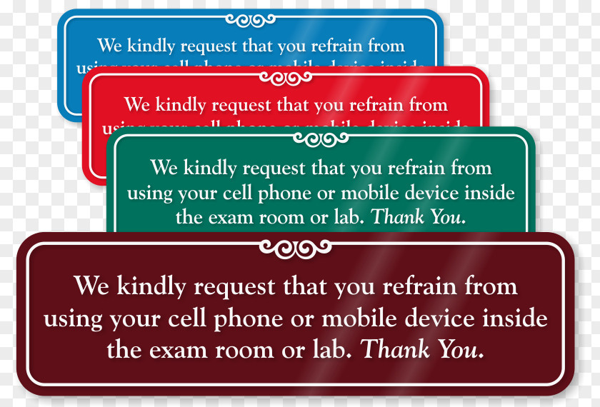 Using Smart Phone Door Hanger Sign Plastic Office PNG