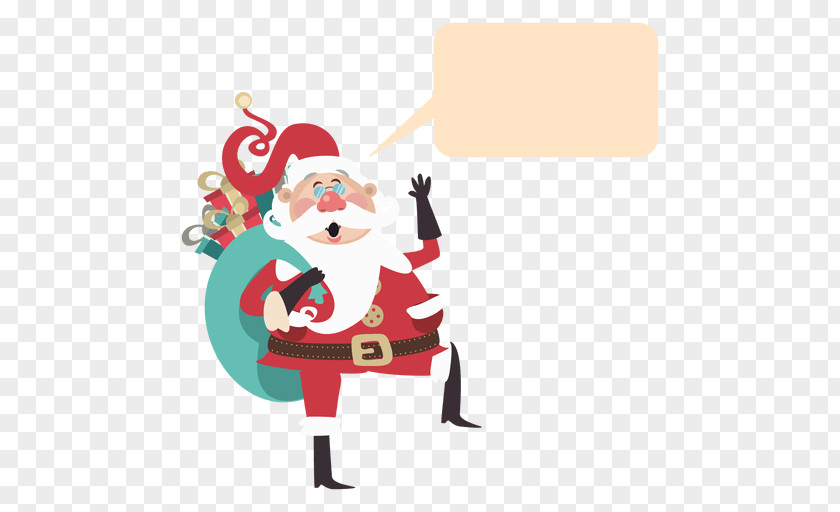 Funny Vector Santa Claus Reindeer Animation PNG