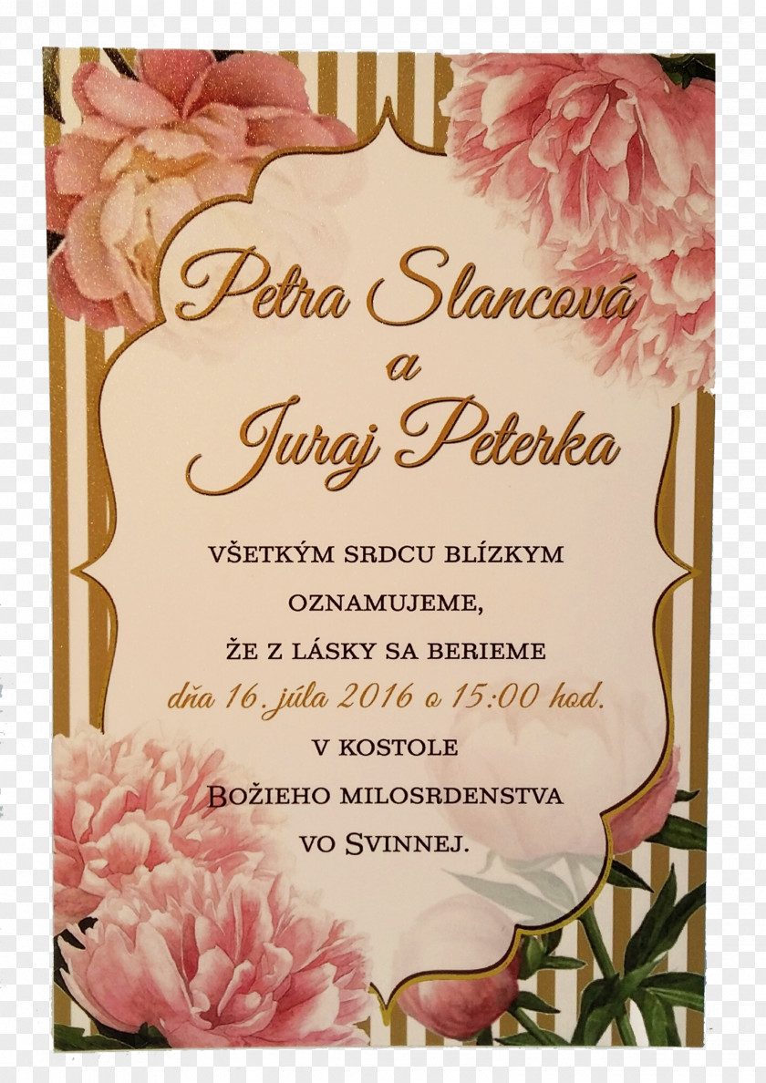 Peony Garden Roses Wedding Invitation Floral Design PNG