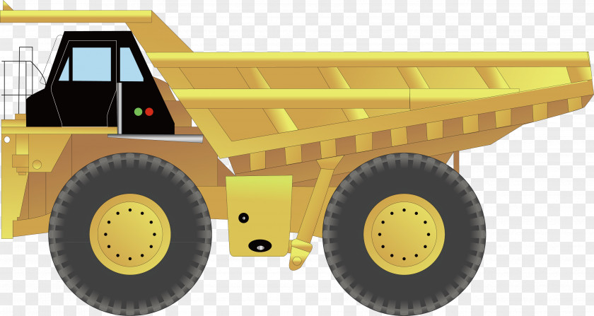 Tractor Decoration Vector Hand Painted Tire Car Dump Truck Vehicle PNG